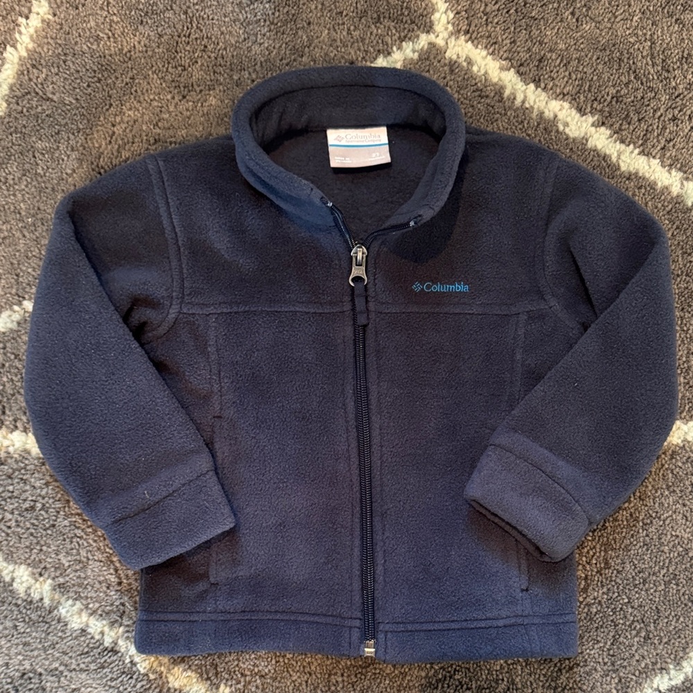 Columbia Fleece Jacket Navy Blue Kids Size 2t